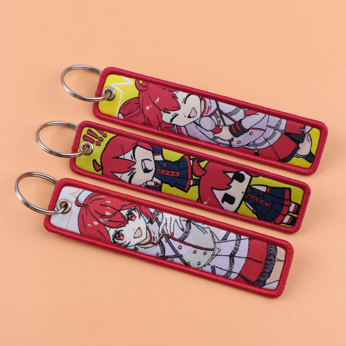 Embroidery Xmas - 1PCS Cute Girl Embroidered Keys Tag