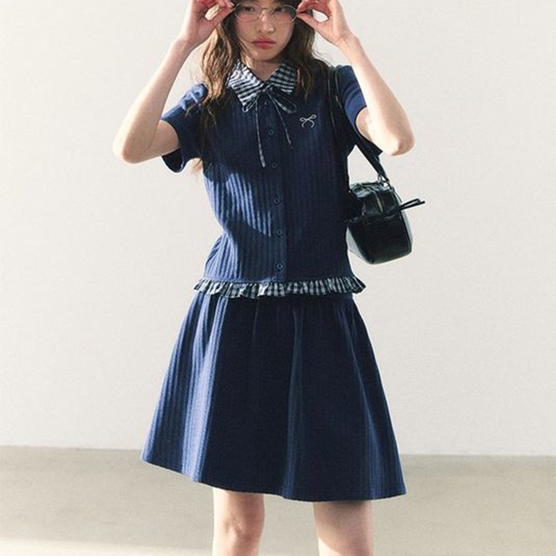 Summer Knitted Preppy Style Tw – Embroidery Uniforms recenzja i cena