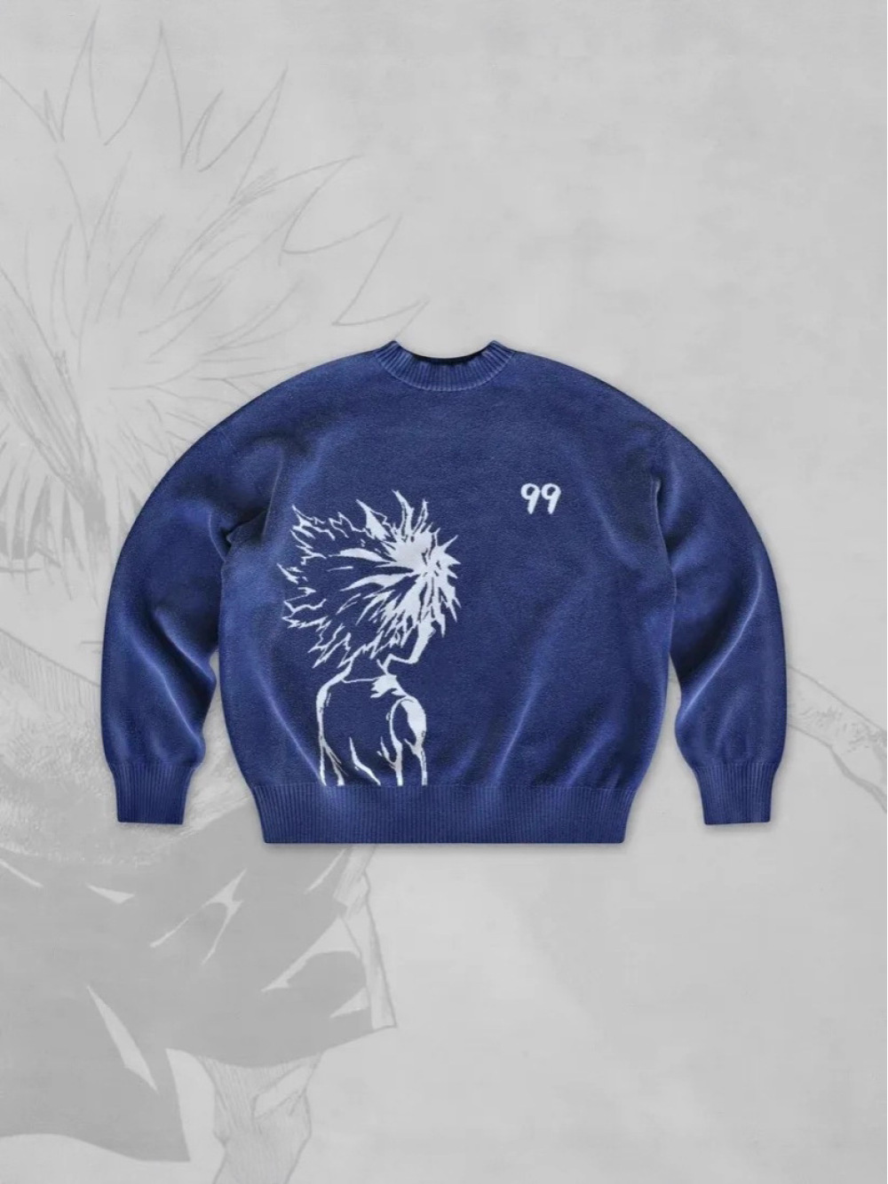 Anime Jacquard Graphic Sweater – Embroidery Thread Yarn recenzja i cena