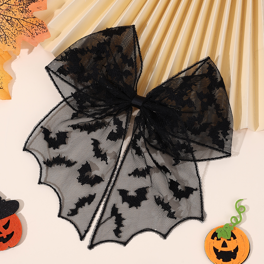 Halloween Bat Bow Hair Clips B – Embroidery Veil recenzja i cena