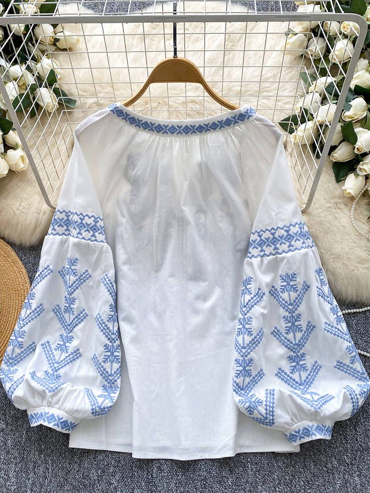 Women Blouse Embroidery Autumn – Embroidery Jersey recenzja i cena