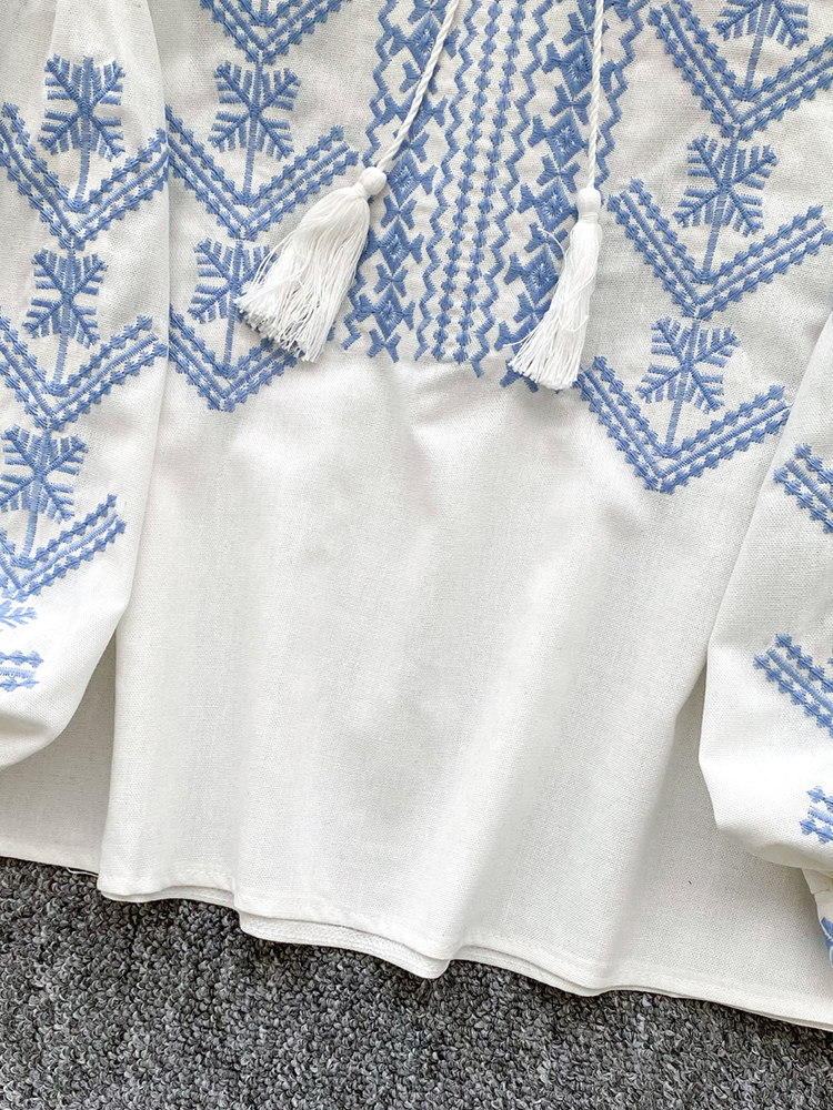 Women Blouse Embroidery Autumn – Embroidery Jersey recenzja i cena