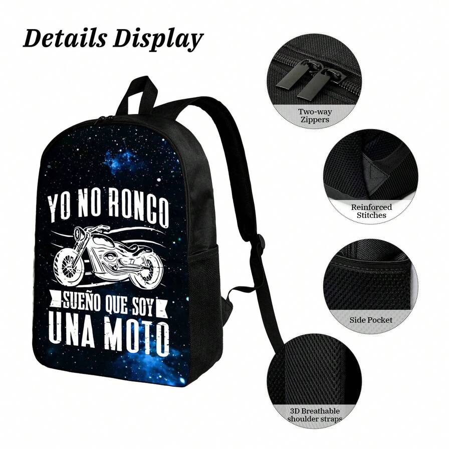 Motorcycle Biker Backpack Star – Embroidery Computer recenzja i cena