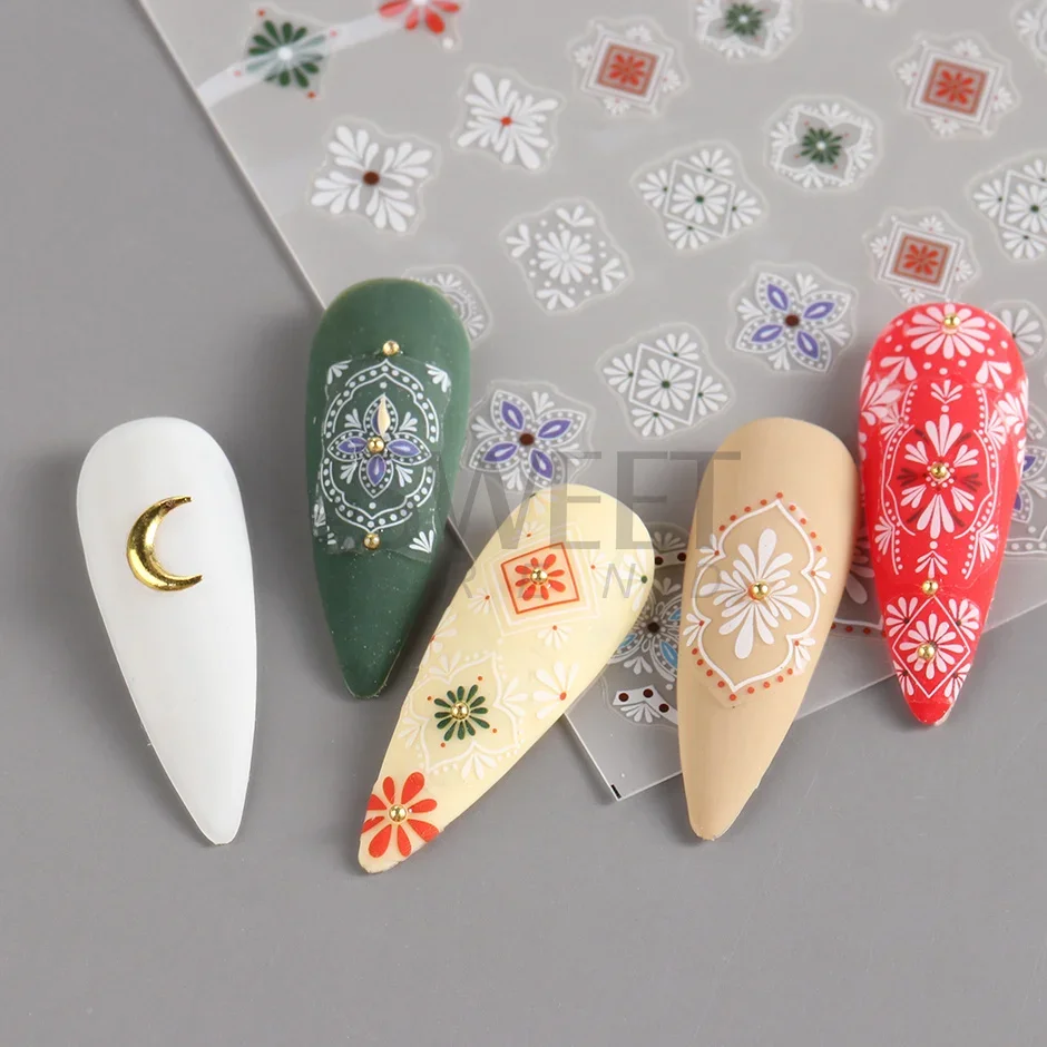 3D Bohemian Matte New Nail Sti – Embroidery Design 3D recenzja i cena
