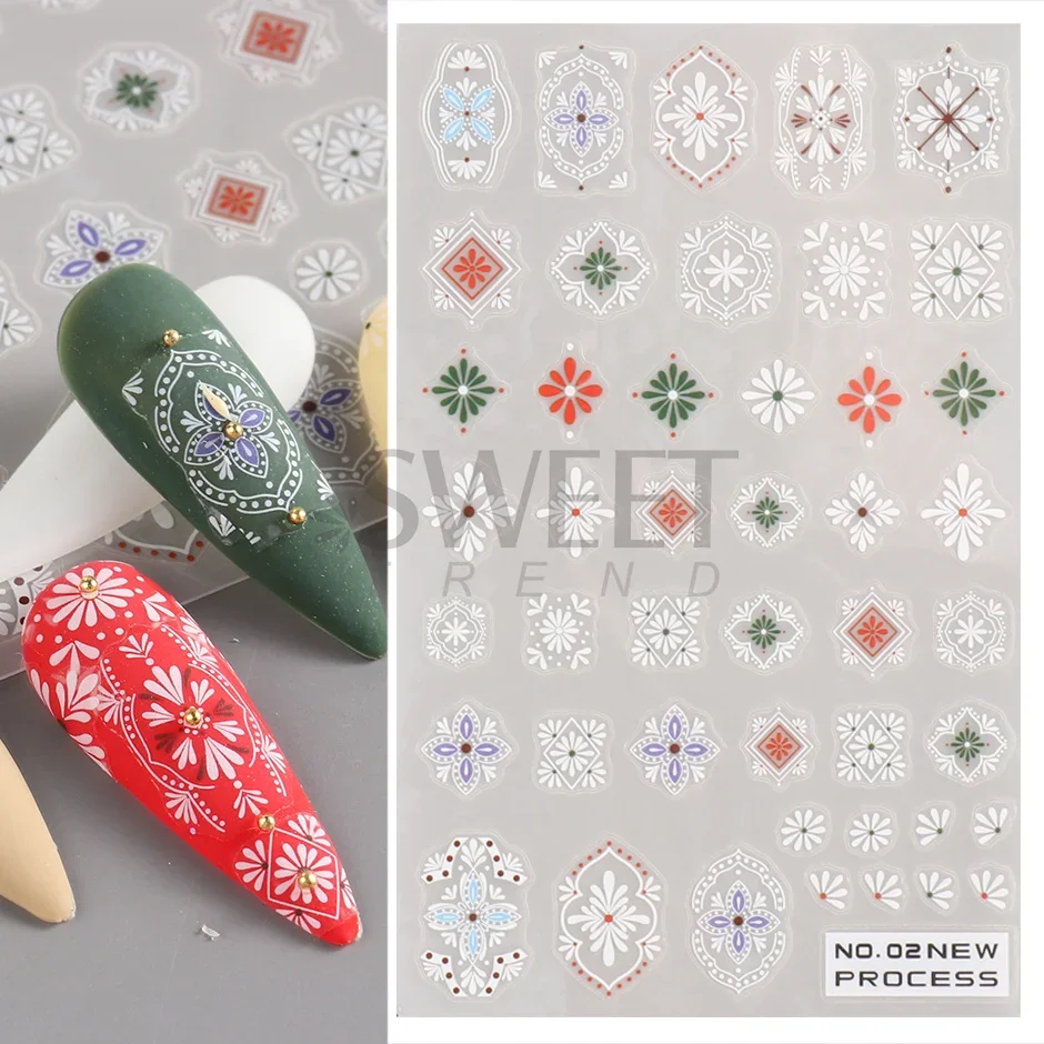 3D Bohemian Matte New Nail Sti – Embroidery Design 3D recenzja i cena