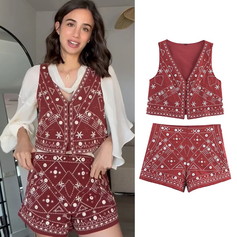 Y2k Set New Two Piece Women's  – Embroidery Uniforms recenzja i cena