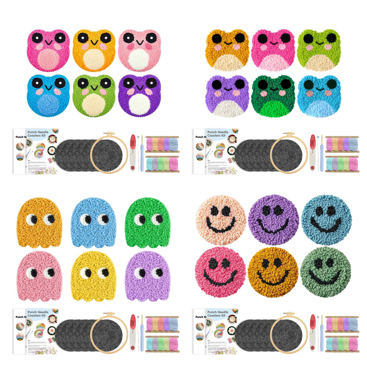 6Pcs Frog Punch Needle Coaster – Punch Needle Handle recenzja i cena