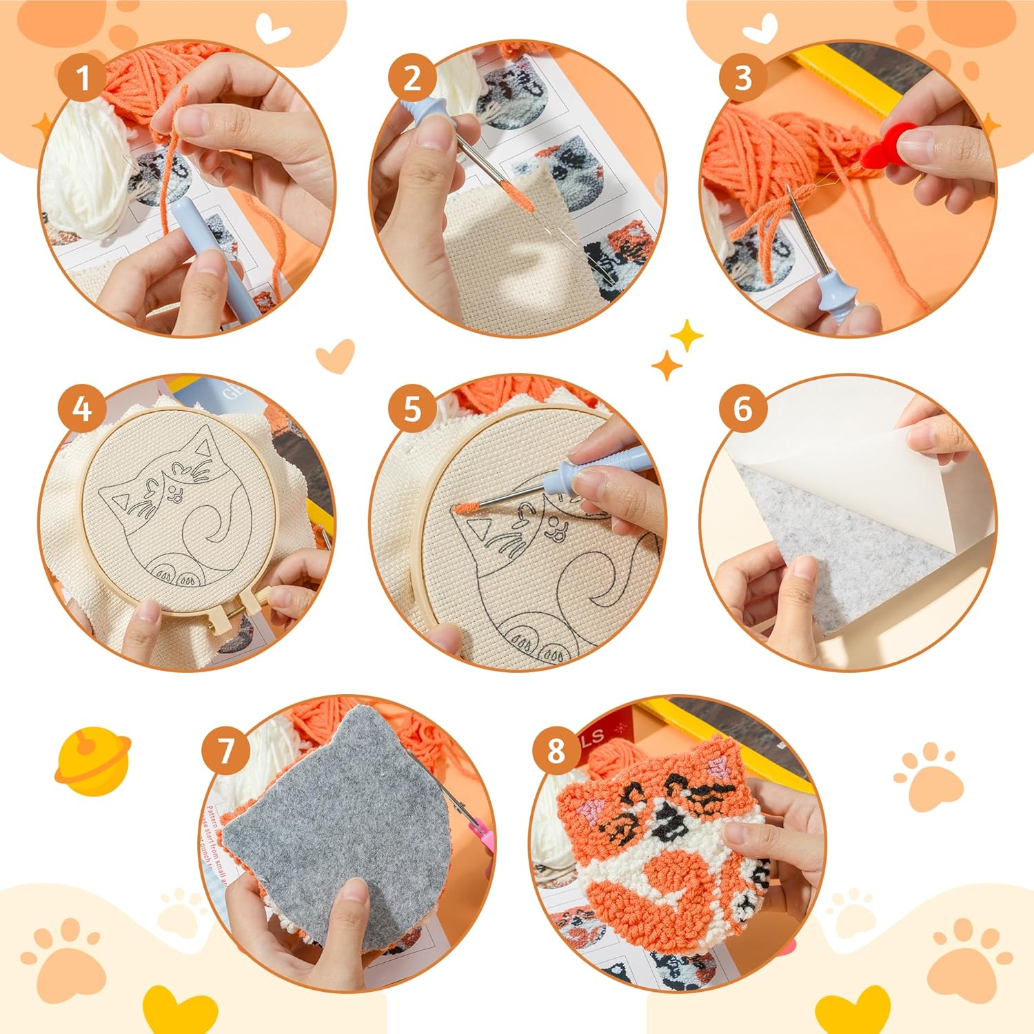 6Pcs Frog Punch Needle Coaster – Punch Needle Handle recenzja i cena