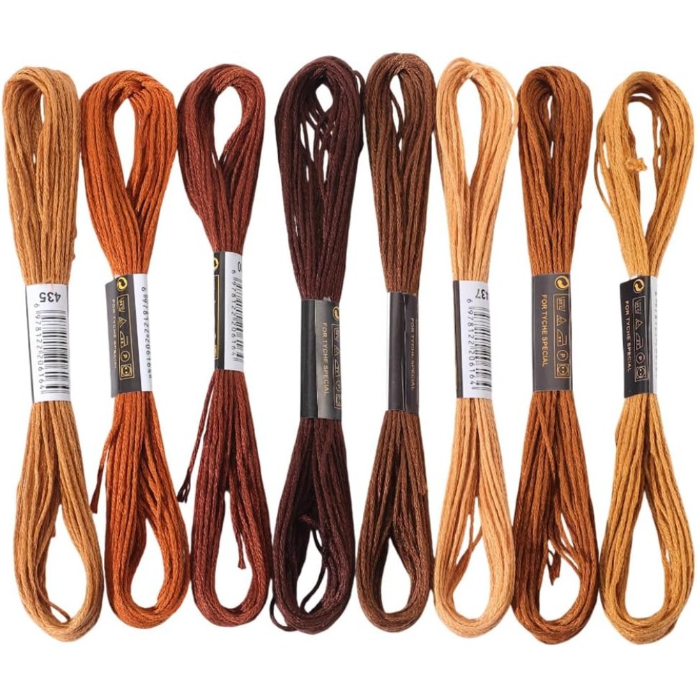 8 Skeins 6 Strands Brown Embro – Embroidery Machines recenzja i cena