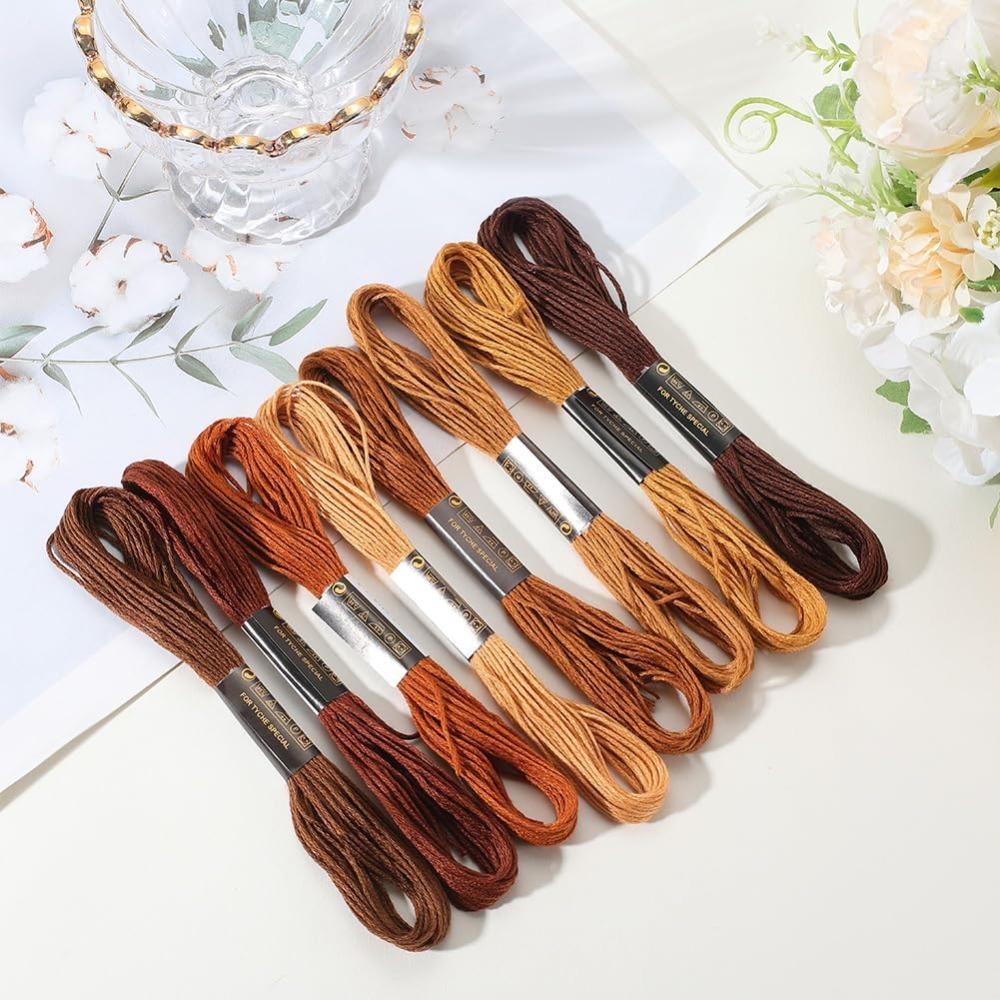 8 Skeins 6 Strands Brown Embro – Embroidery Machines recenzja i cena