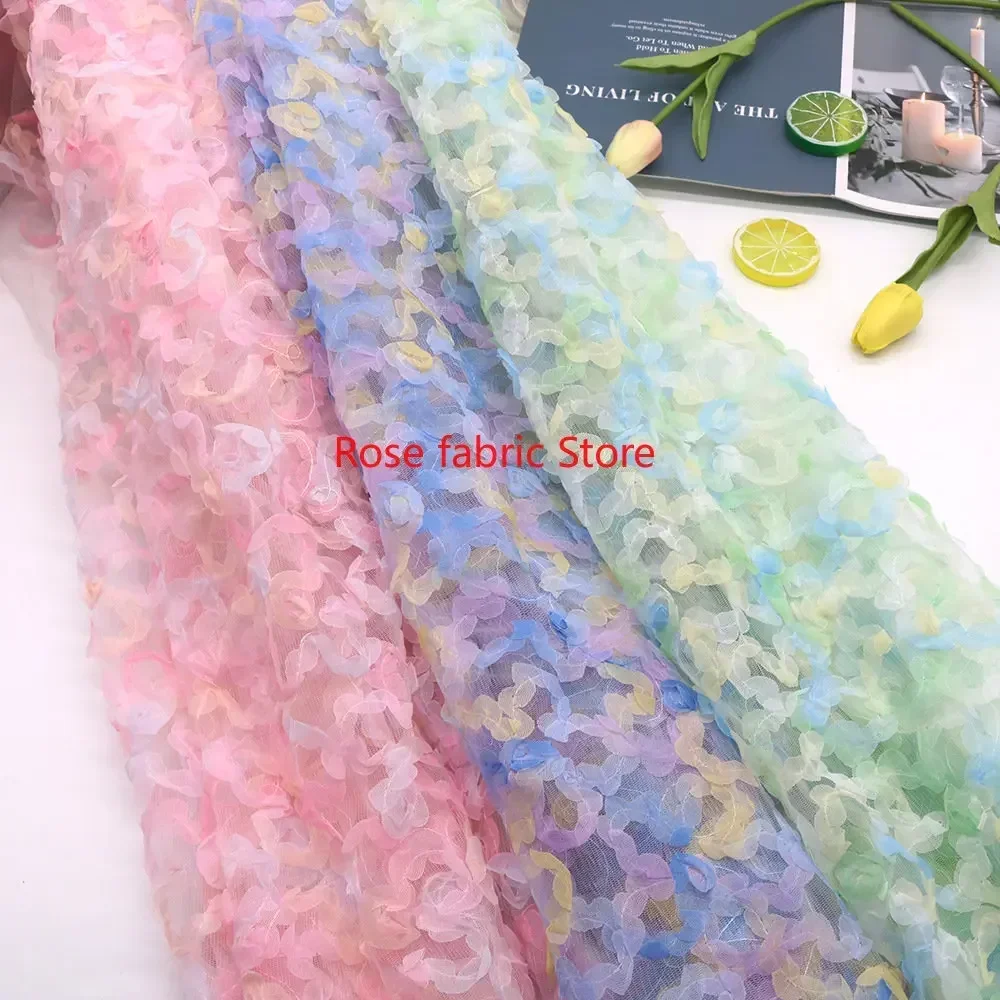 Gradient chiffon rose crochet  – Embroidery Veil recenzja i cena