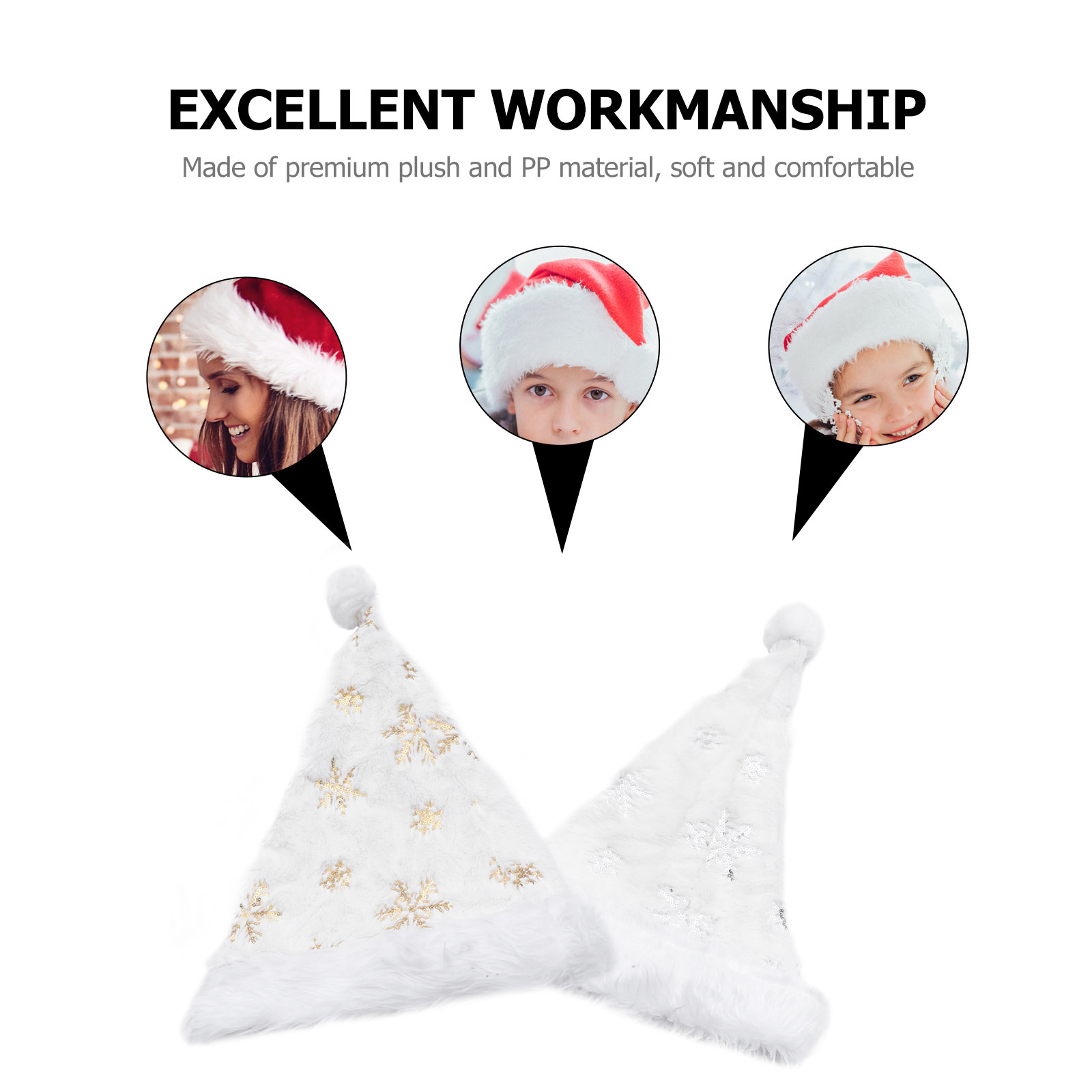 2Pcs Christmas Hat Embroidery  – Embroidery Xmas recenzja i cena