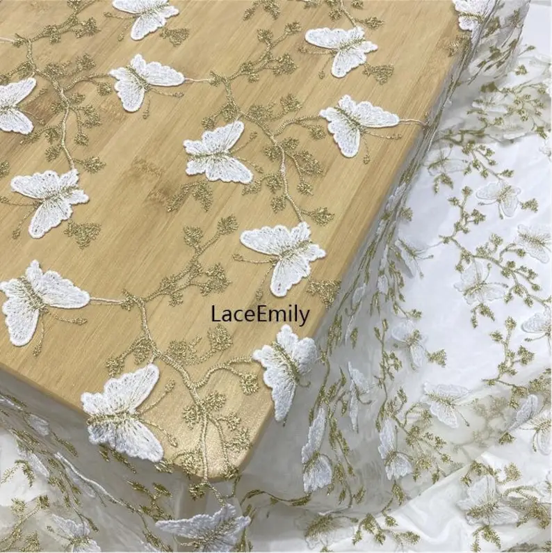 3D Butterfly Lace Fabric Butte – Embroidery Veil recenzja i cena