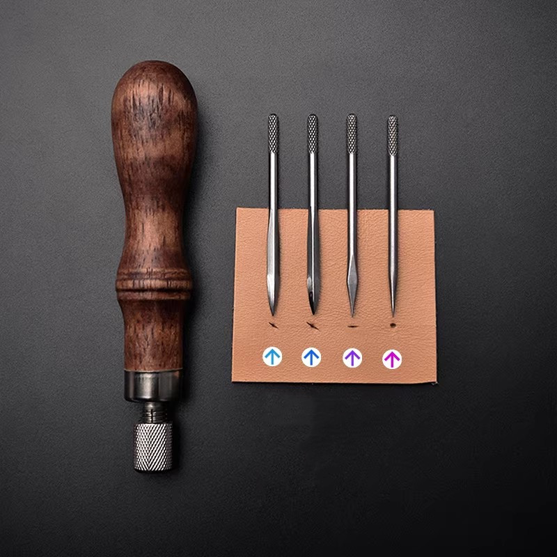 4-in-1 Leather Punch Awl Set w – Punch Needle Handle recenzja i cena