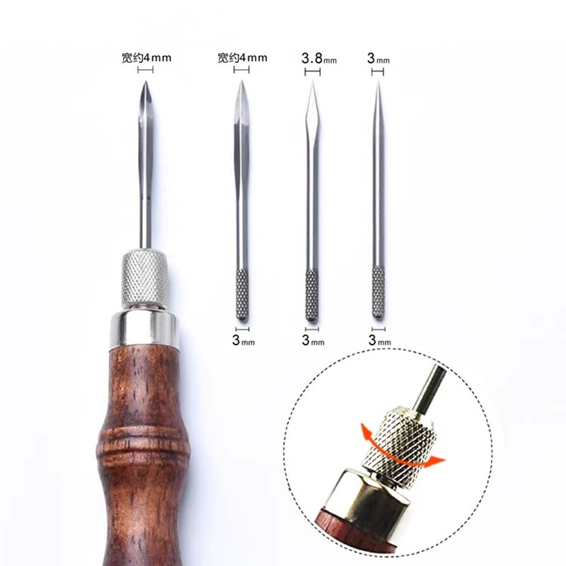 4-in-1 Leather Punch Awl Set w – Punch Needle Handle recenzja i cena