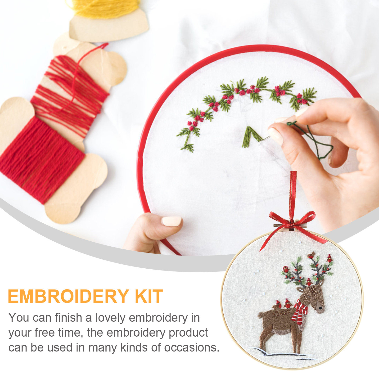 1 set 1 Set Christmas Embroide – Embroidery Xmas Kits recenzja i cena
