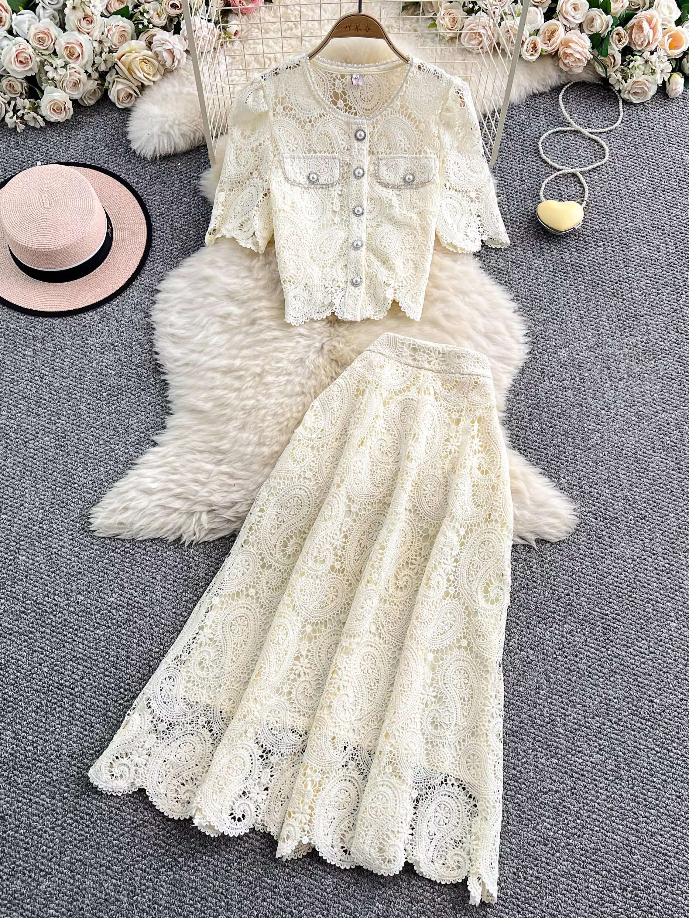 Elegant Pearl Long Dress Suits – Embroidery Uniforms recenzja i cena