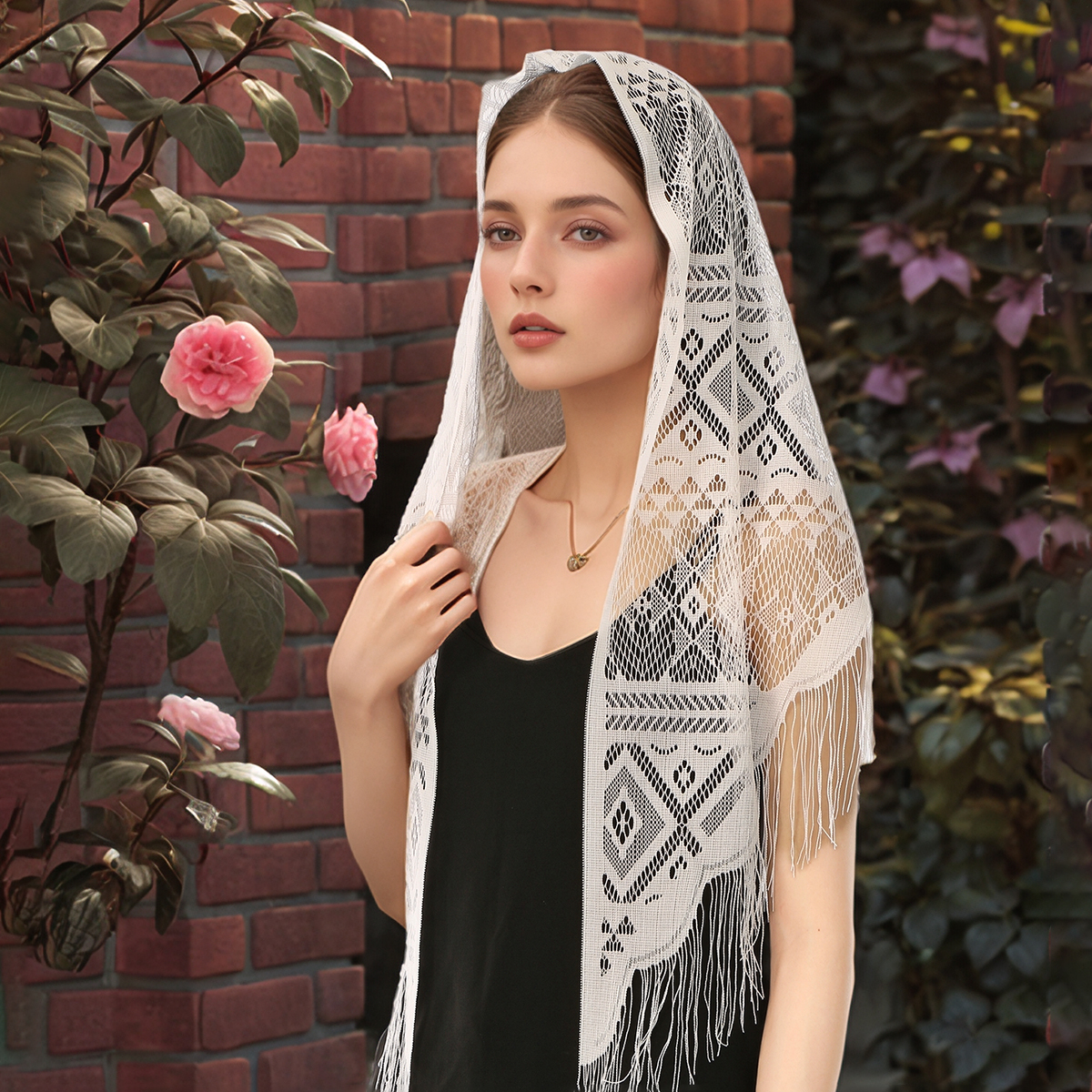 Fashion Lace Embroidery Triang – Embroidery Veil recenzja i cena