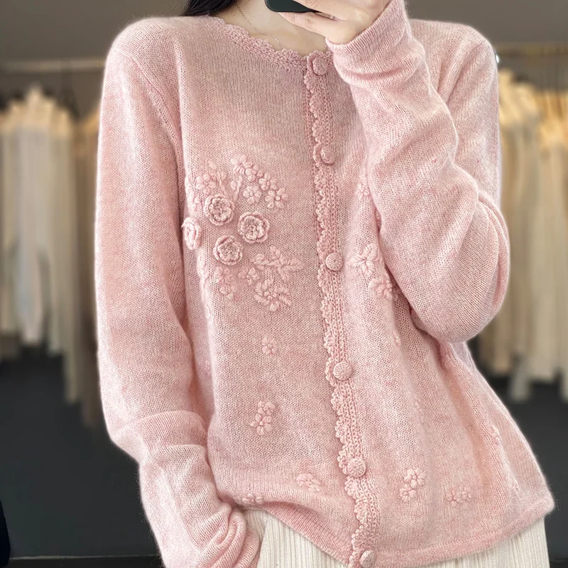 Women's 100% Pure Cashmere Car – Embroidery Thread Yarn recenzja i cena