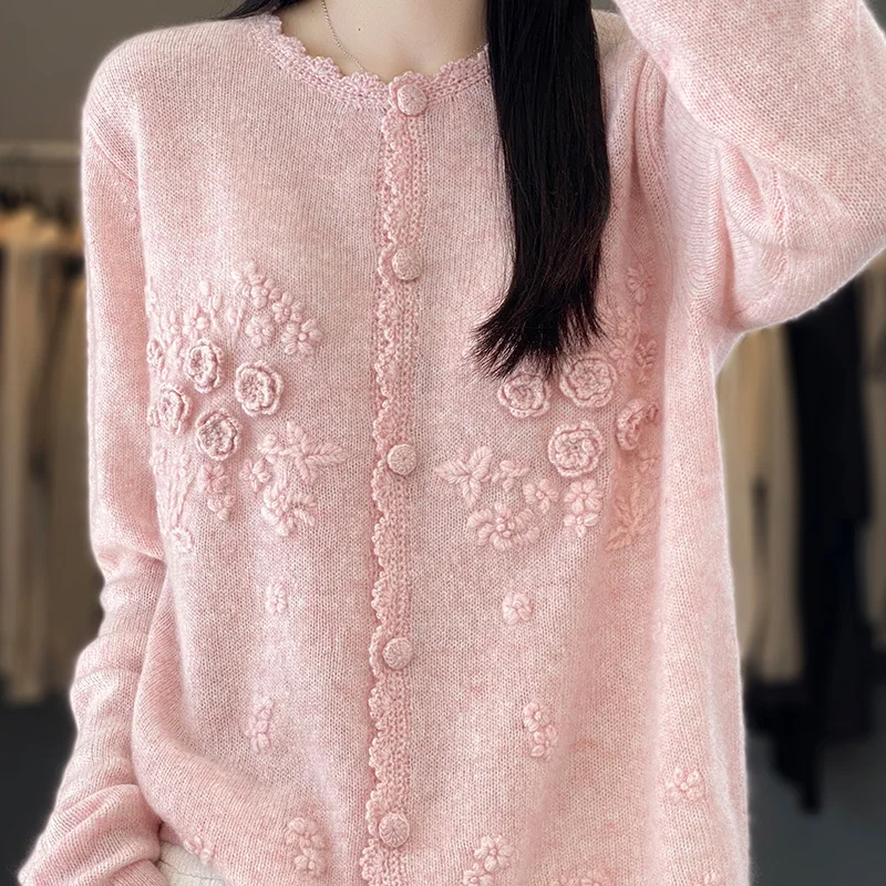 Women's 100% Pure Cashmere Car – Embroidery Thread Yarn recenzja i cena
