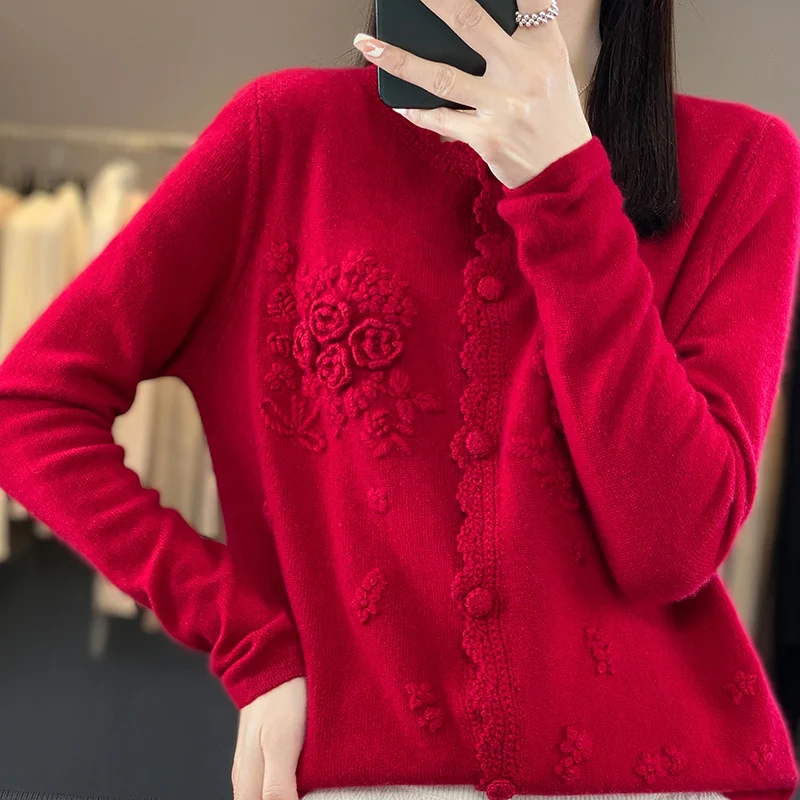 Women's 100% Pure Cashmere Car – Embroidery Thread Yarn recenzja i cena