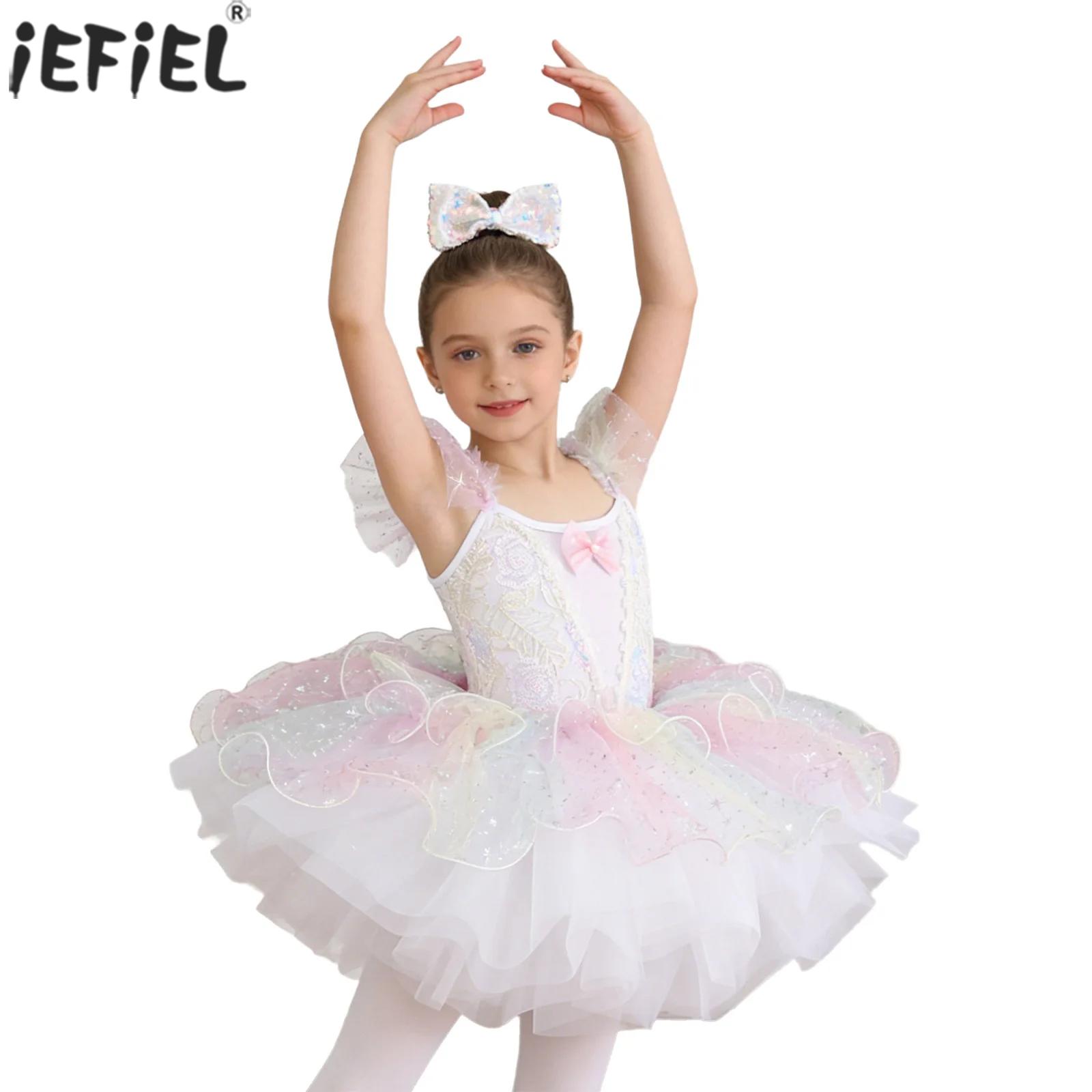 Kids Girls Ballet Dance Dress  – Embroidery Jersey recenzja i cena
