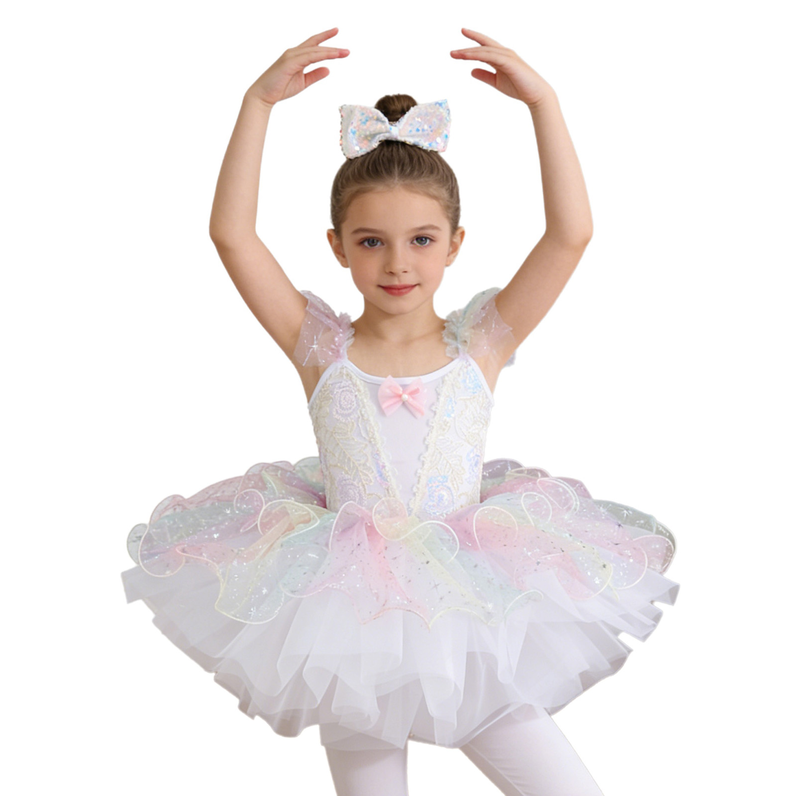 Kids Girls Ballet Dance Dress  – Embroidery Jersey recenzja i cena