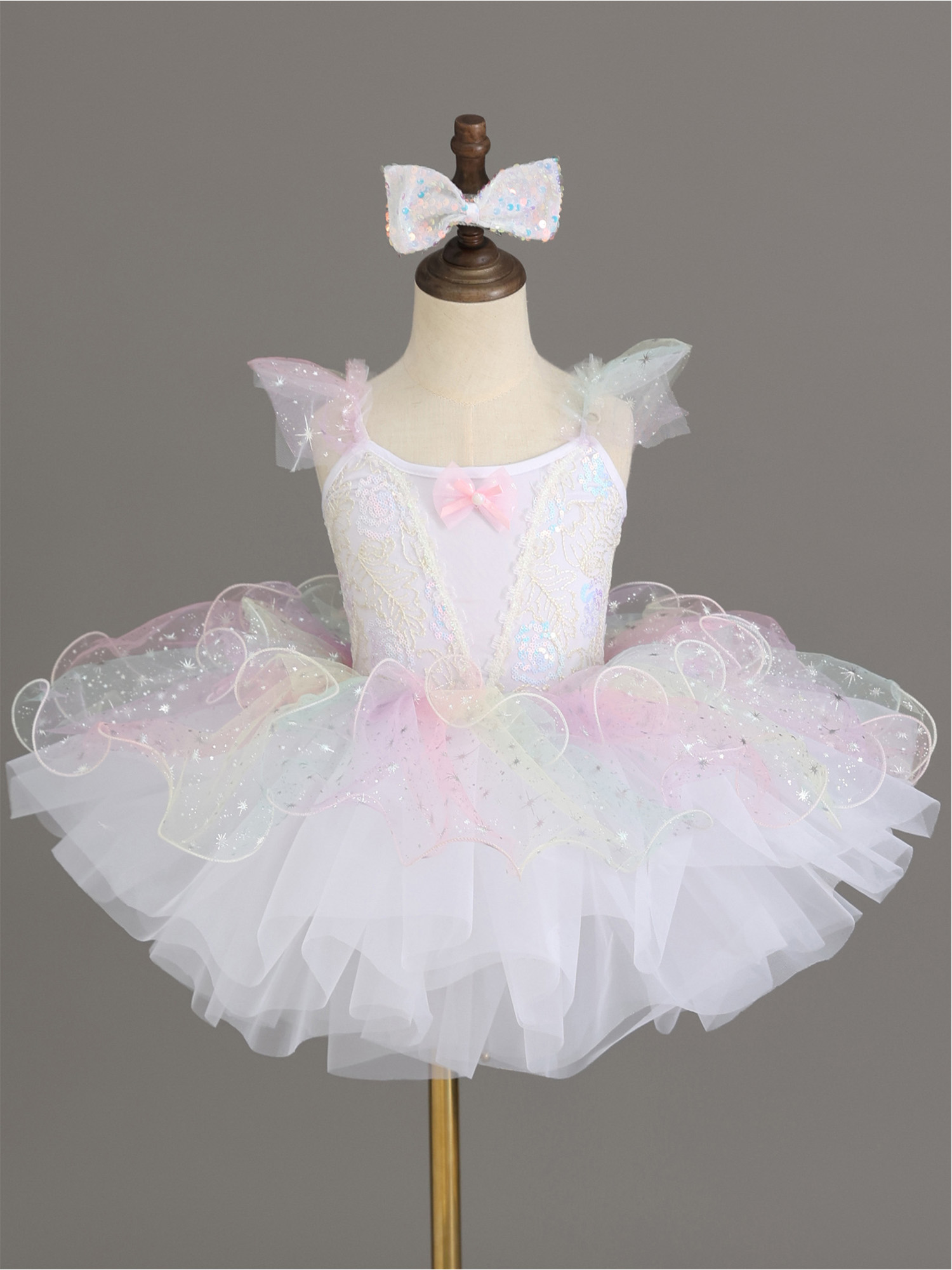 Kids Girls Ballet Dance Dress  – Embroidery Jersey recenzja i cena
