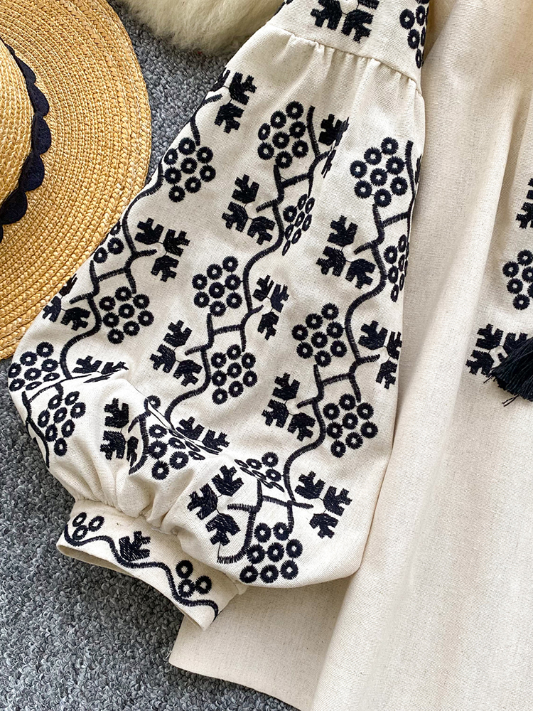 Women embroidered blouse autum – Embroidery Jersey recenzja i cena