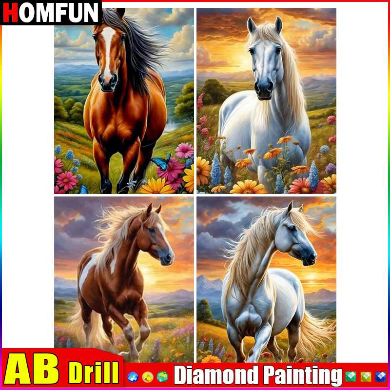 HOMFUN AB Diamond Painting Cro – Embroidery Horse recenzja i cena