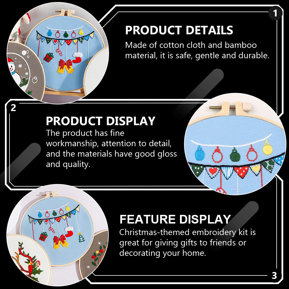 1 set 1 Set Diy Embroidery Kit – Embroidery Xmas Kits recenzja i cena