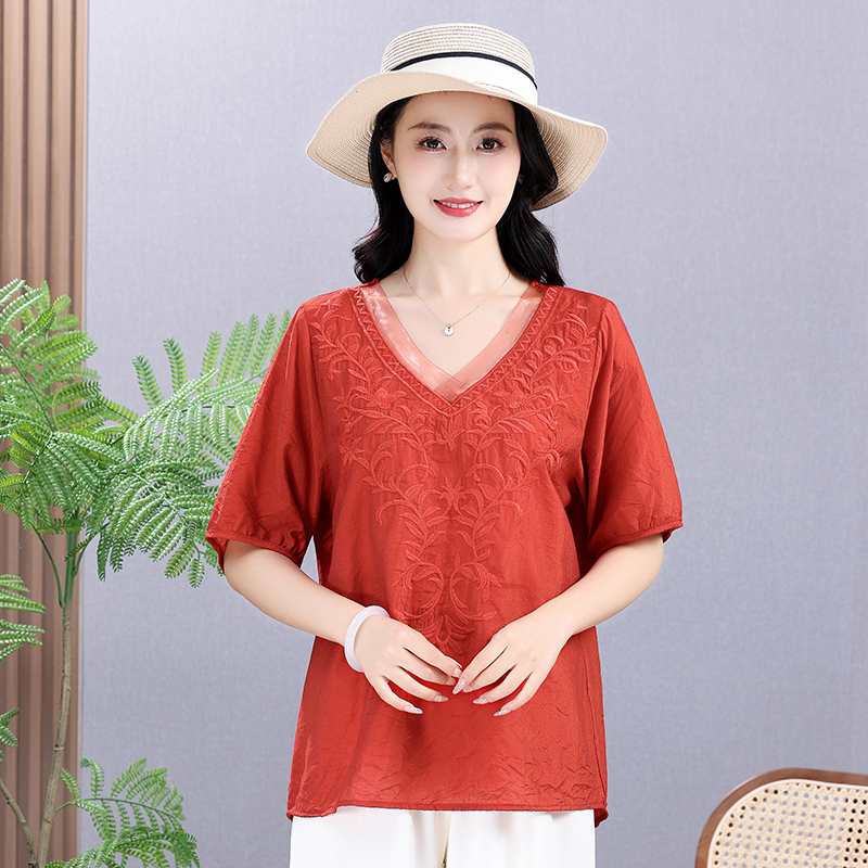 Summer Elastic Tee Shirt Solid – Embroidery Uniforms recenzja i cena