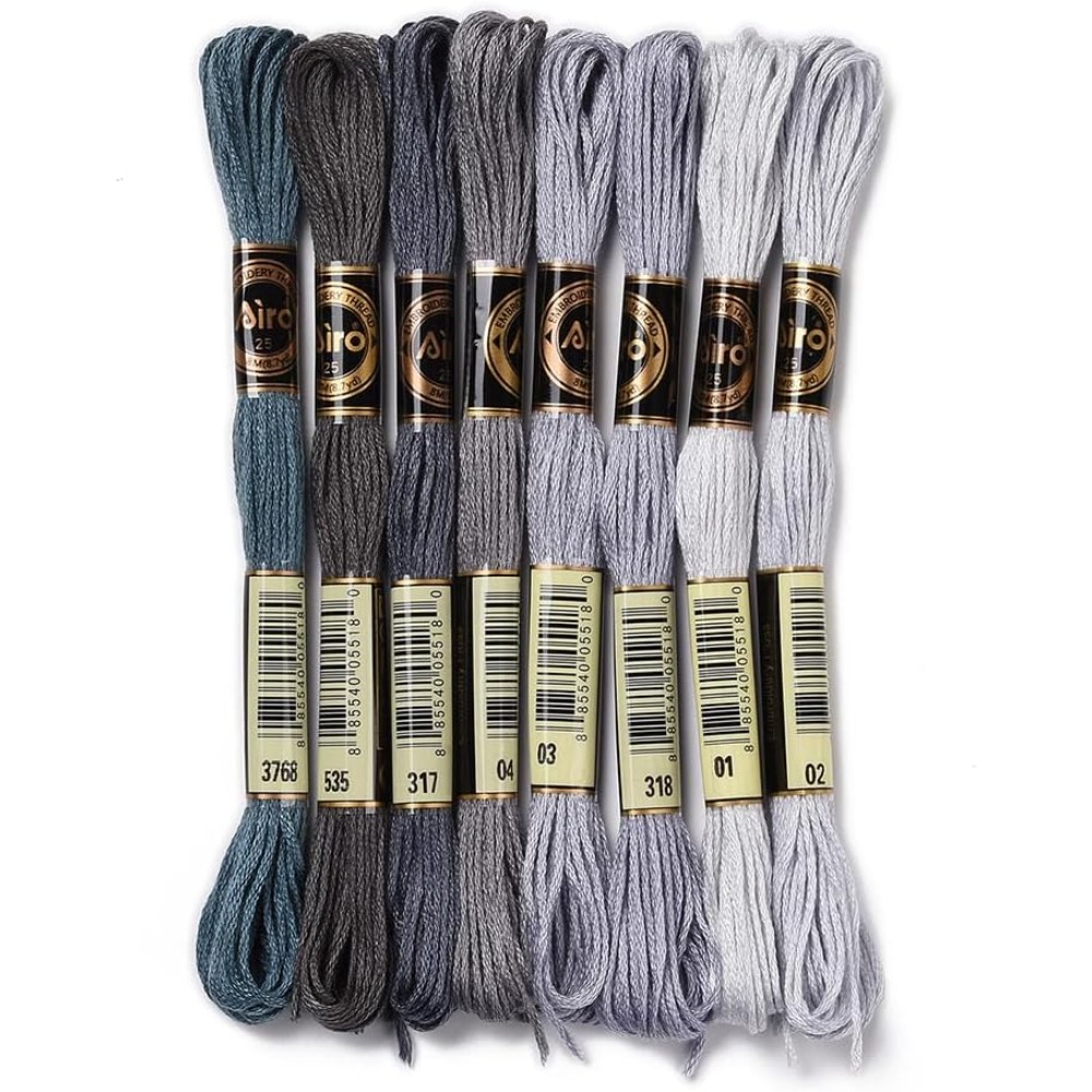8 Skeins 70 Yards Grey Friends – Embroidery Thread Yarn recenzja i cena