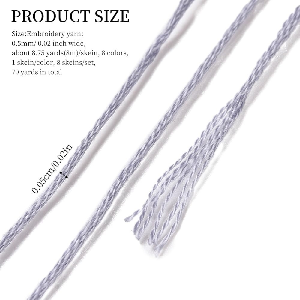 8 Skeins 70 Yards Grey Friends – Embroidery Thread Yarn recenzja i cena