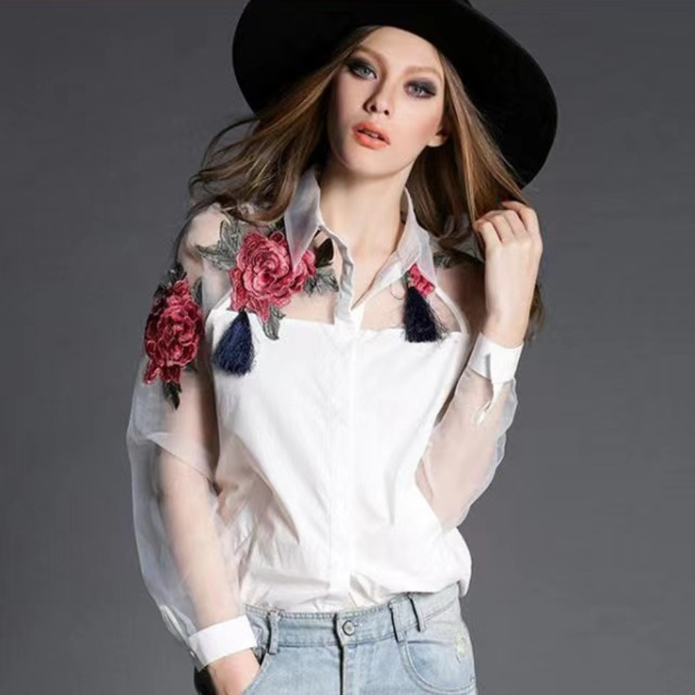 Womn's Fashion Floral Embroide – Embroidery Jersey recenzja i cena