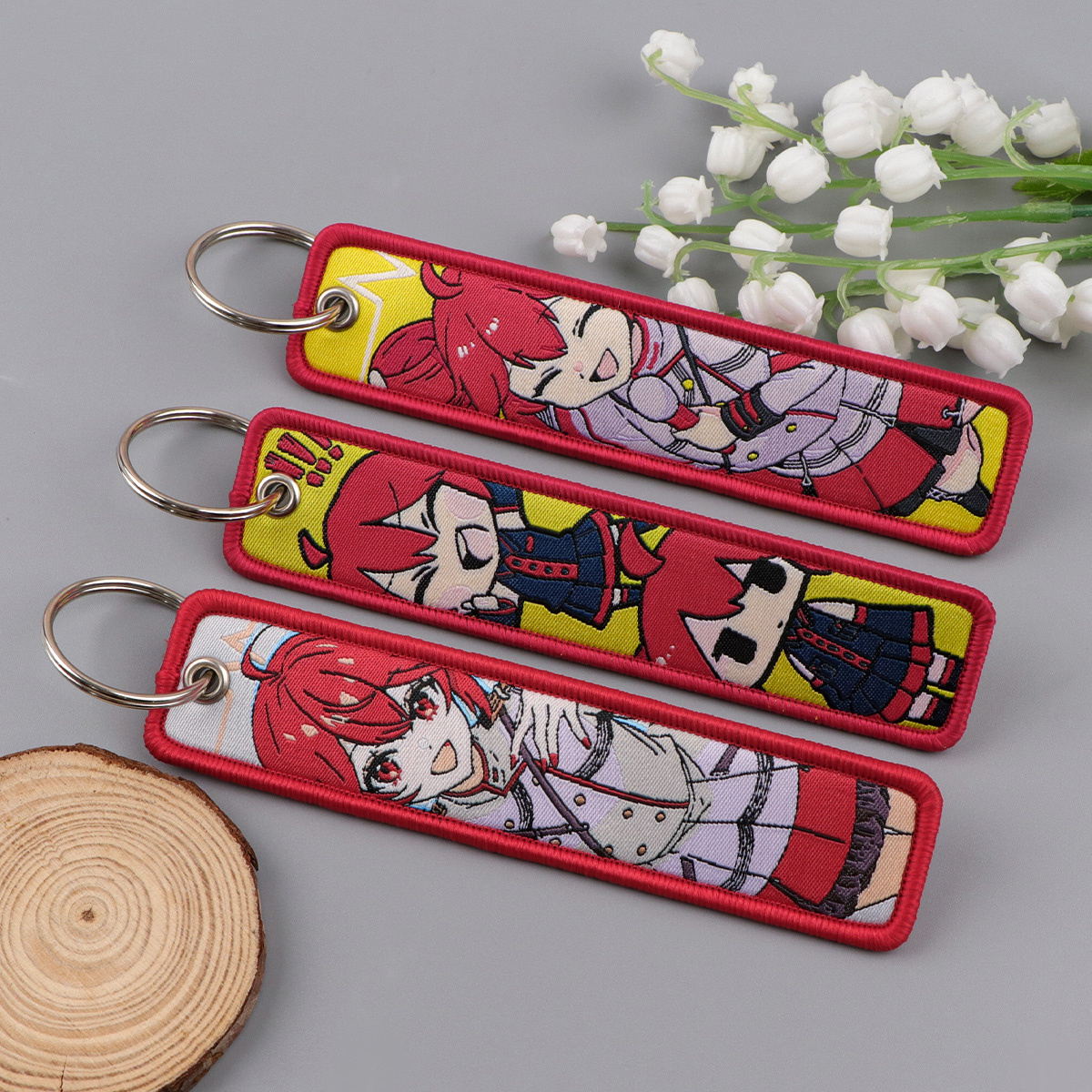 1PCS Cute Girl Embroidered Key – Embroidery Xmas recenzja i cena
