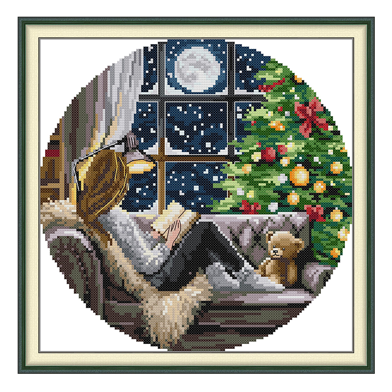 The Christmas Tree and Girl Pa – Embroidery Xmas recenzja i cena