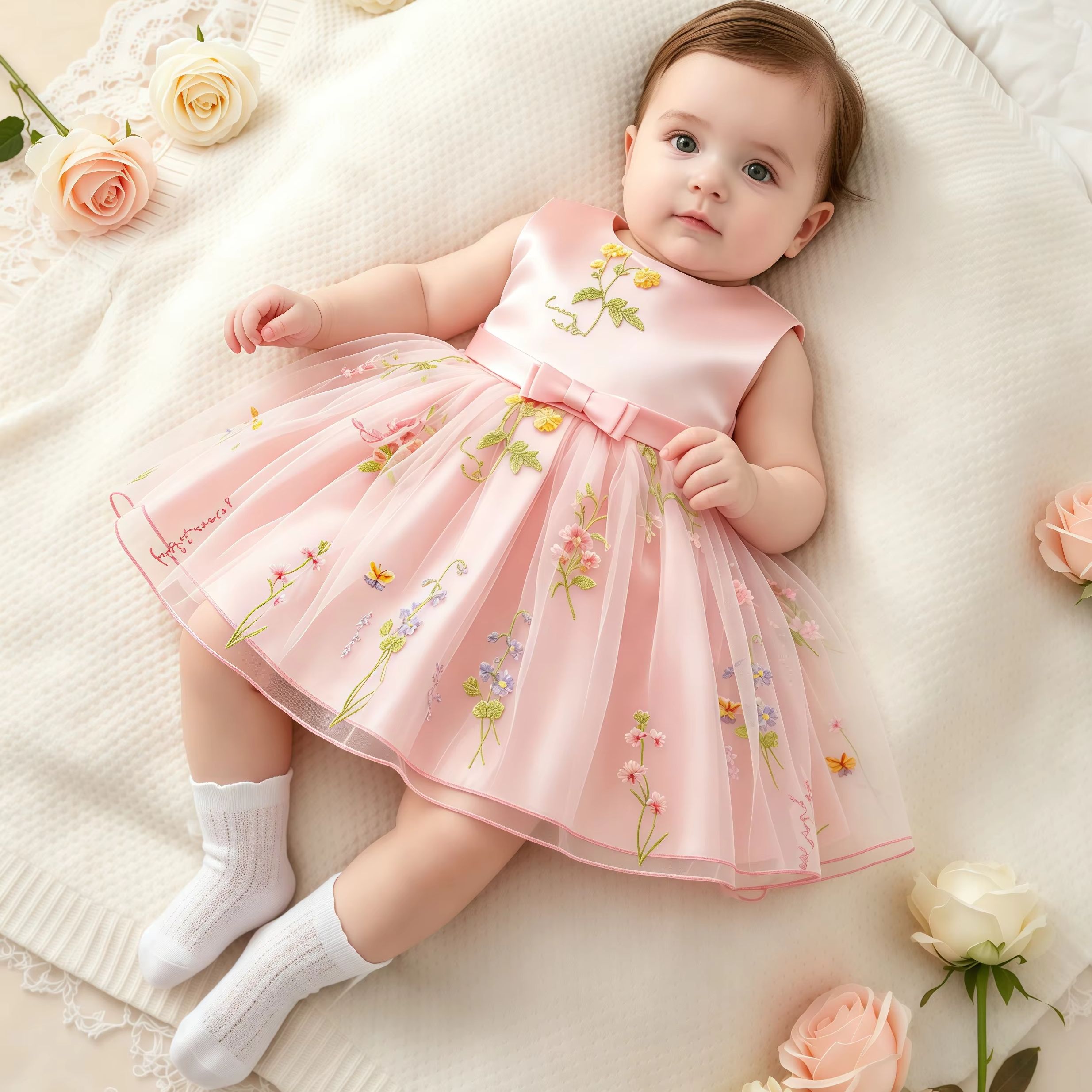 Baby Girls Party Dresses Embro – Embroidery Jersey recenzja i cena