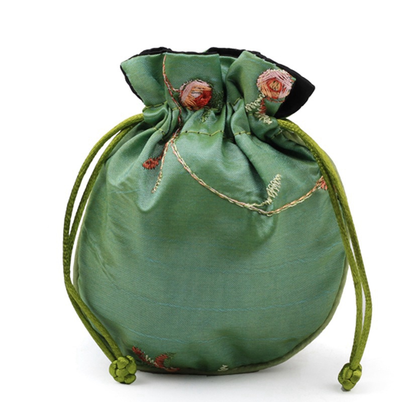 Silk Brocade Satin Drawstring  – Embroidery Xmas recenzja i cena