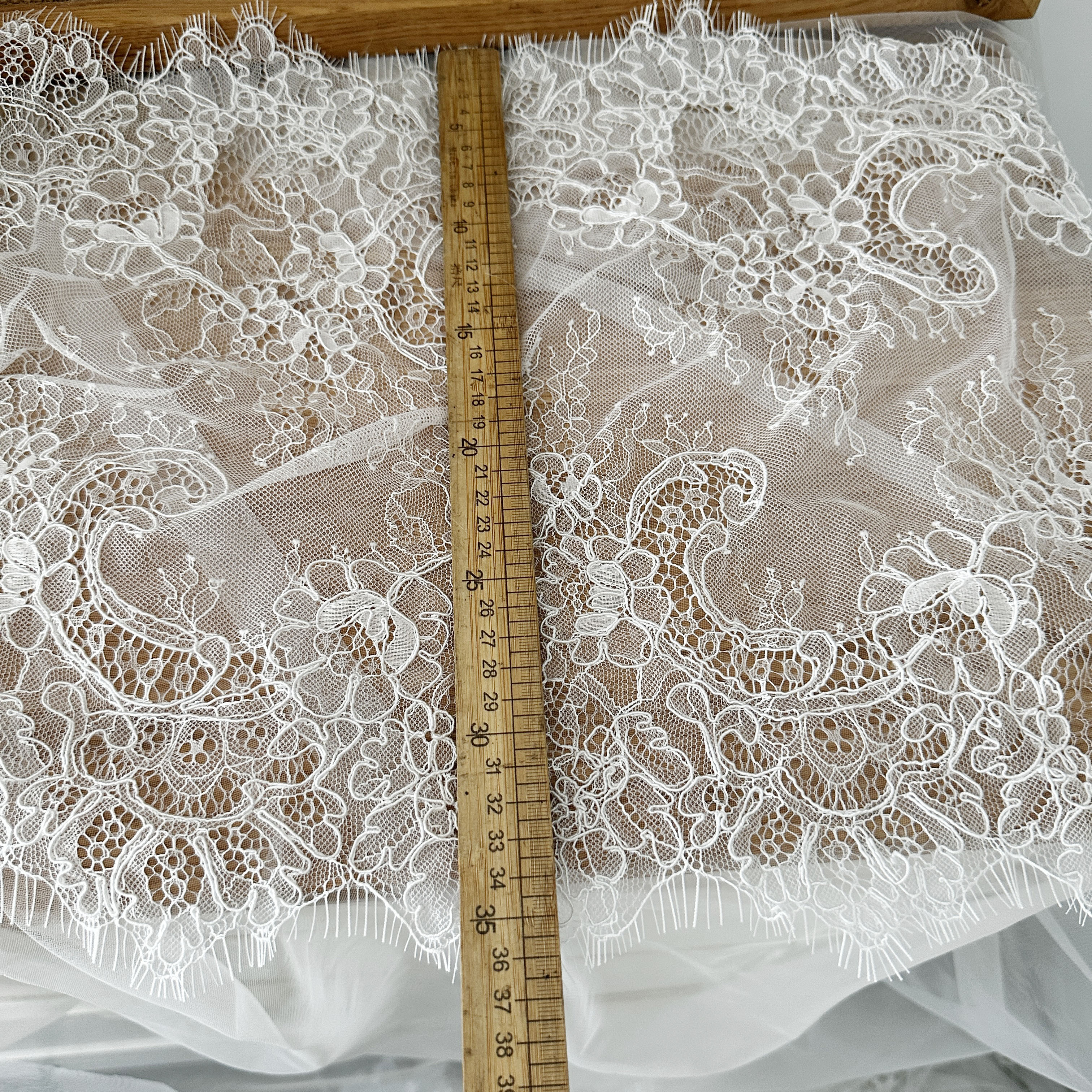 3 yards hand cord Alencon Lace – Embroidery Veil recenzja i cena
