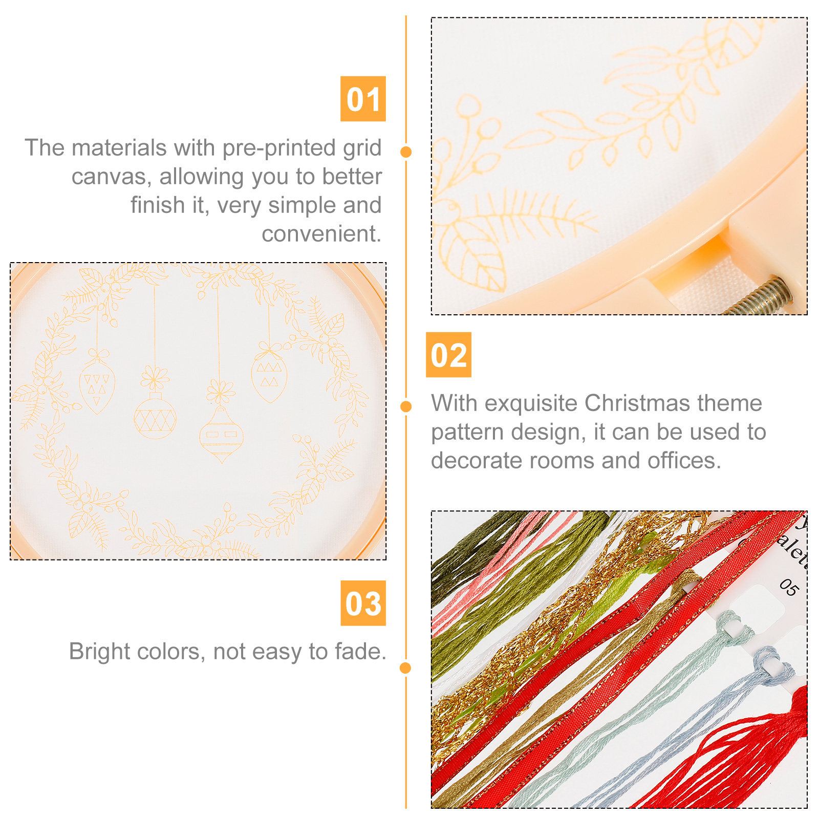 1 Set Christmas Diy Cross Stit – Embroidery Xmas Kits recenzja i cena
