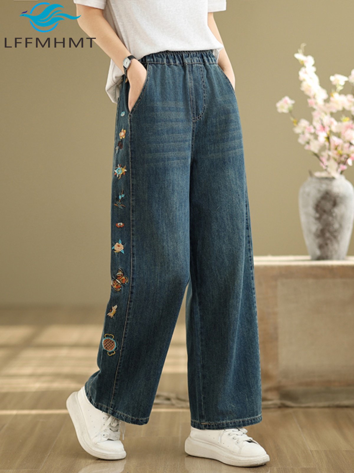 Flower Embroidery Women's Deni – Embroidery Unique Design recenzja i cena