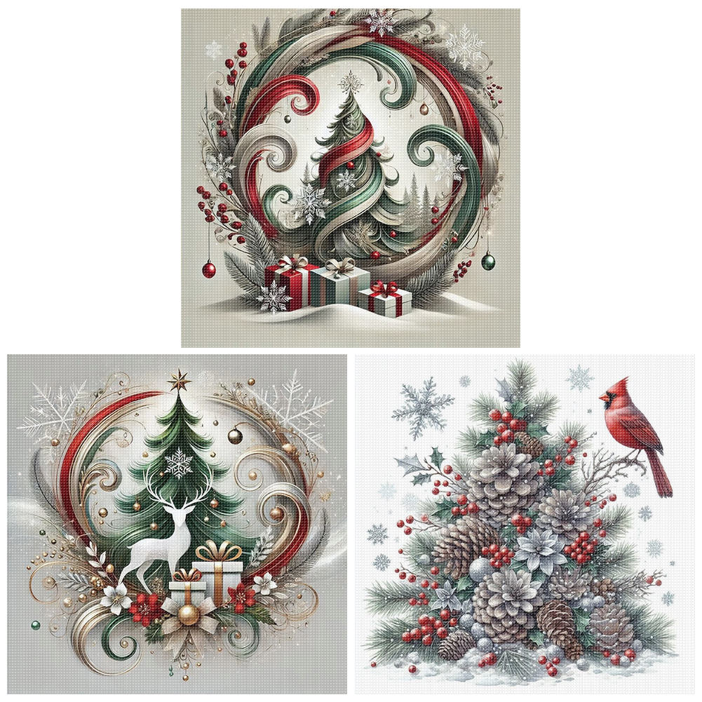 Xmas Printed Cross Stitch Kit  – Embroidery Xmas Kits recenzja i cena