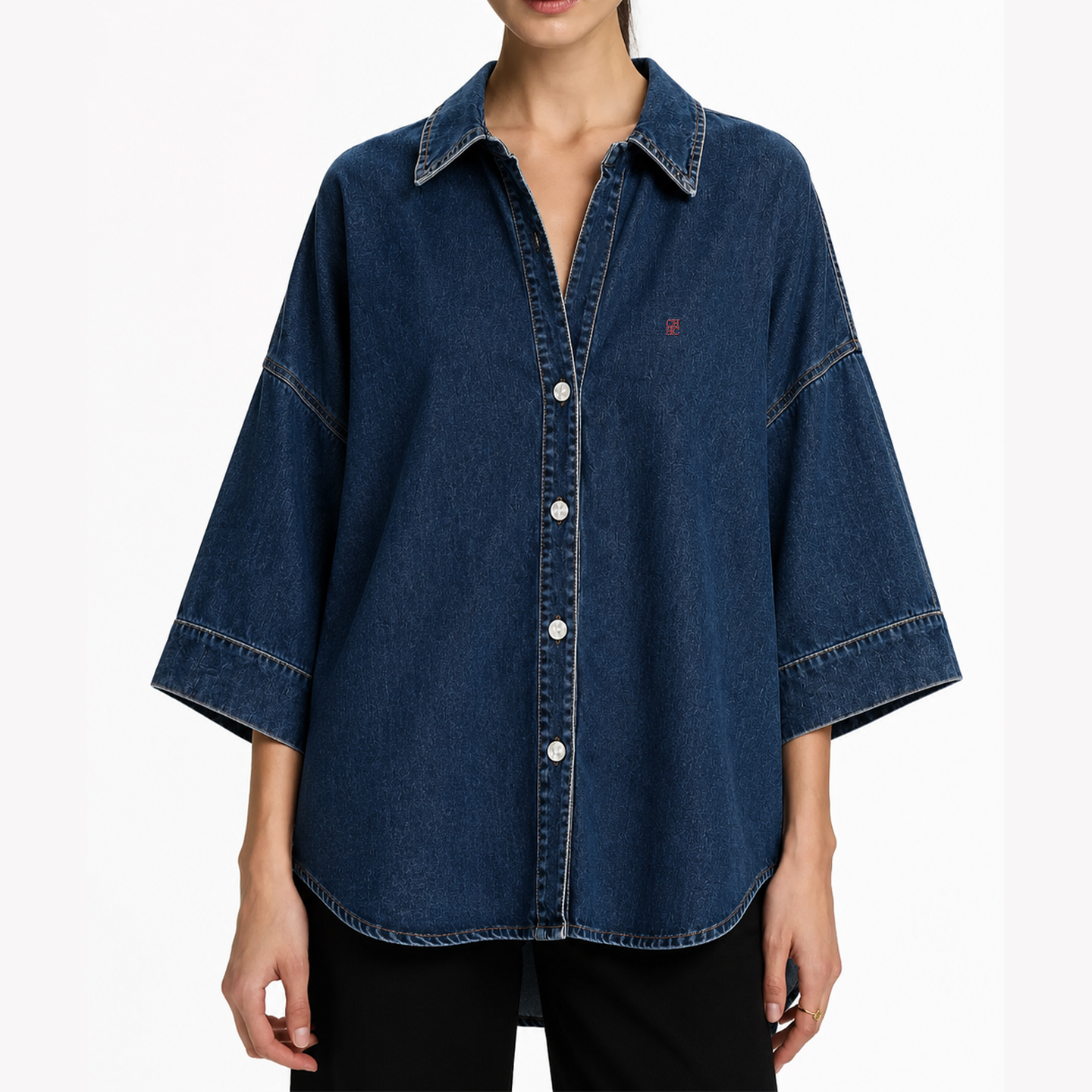 CH Letter Embroidered Solid Co – Embroidery Uniforms recenzja i cena