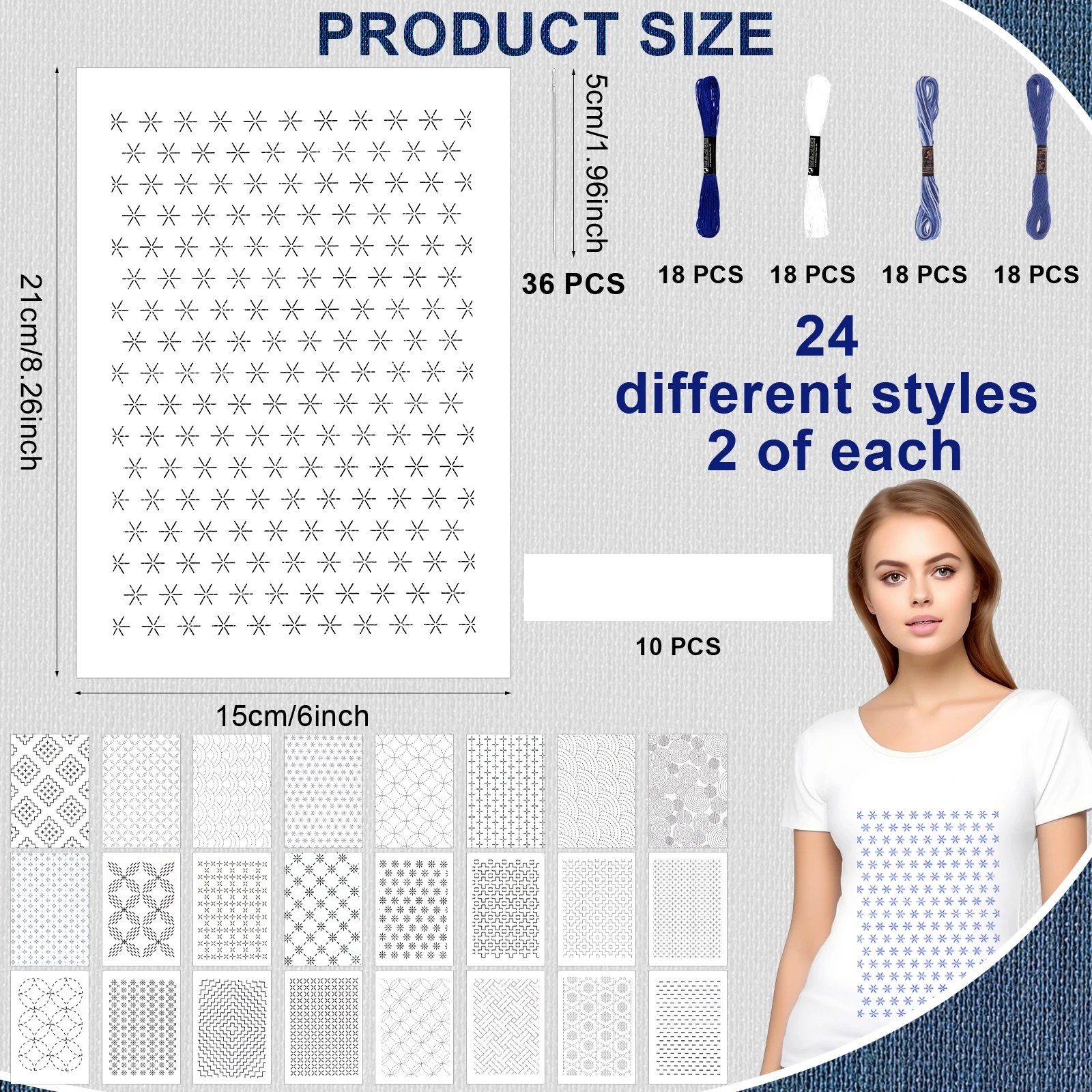 154pcs Sashiko Embroidery Patt – Embroidery Paper recenzja i cena