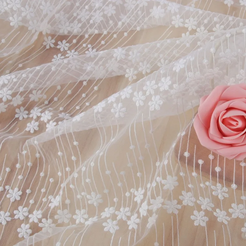 1 yard flower embroidery Lace  – Embroidery Veil recenzja i cena