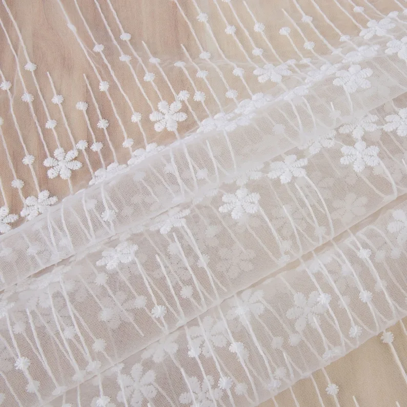 1 yard flower embroidery Lace  – Embroidery Veil recenzja i cena