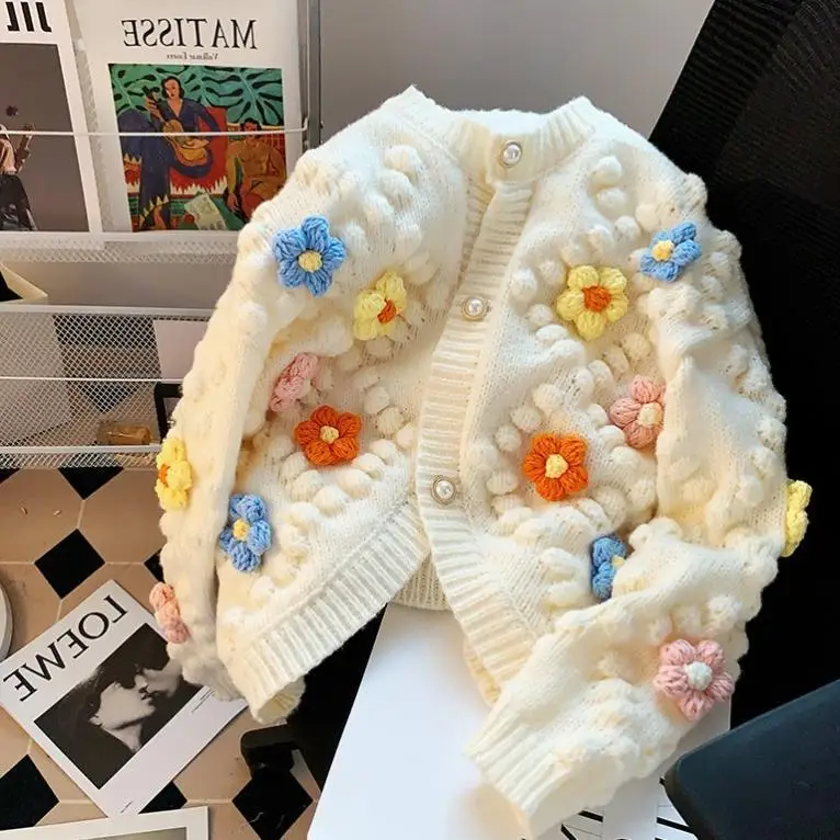 Kawaii Sweater 3D Flower Embro – Embroidery Thread Yarn recenzja i cena