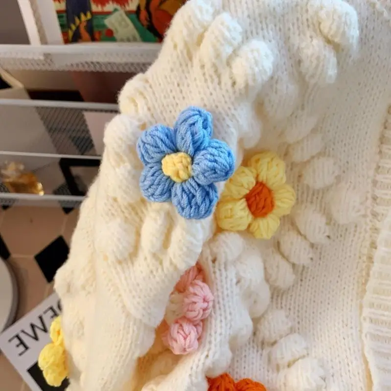 Kawaii Sweater 3D Flower Embro – Embroidery Thread Yarn recenzja i cena