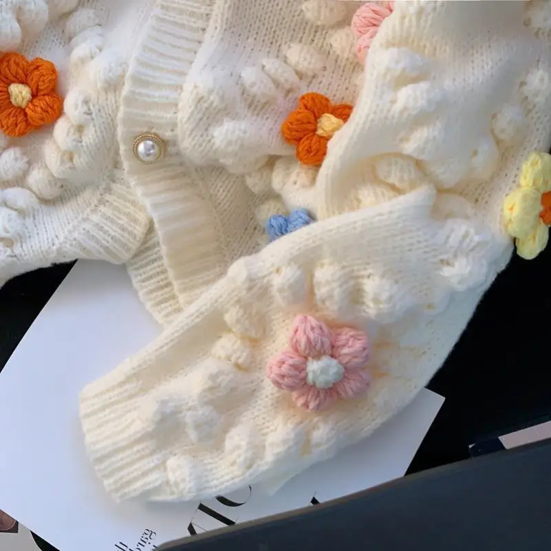 Kawaii Sweater 3D Flower Embro – Embroidery Thread Yarn recenzja i cena